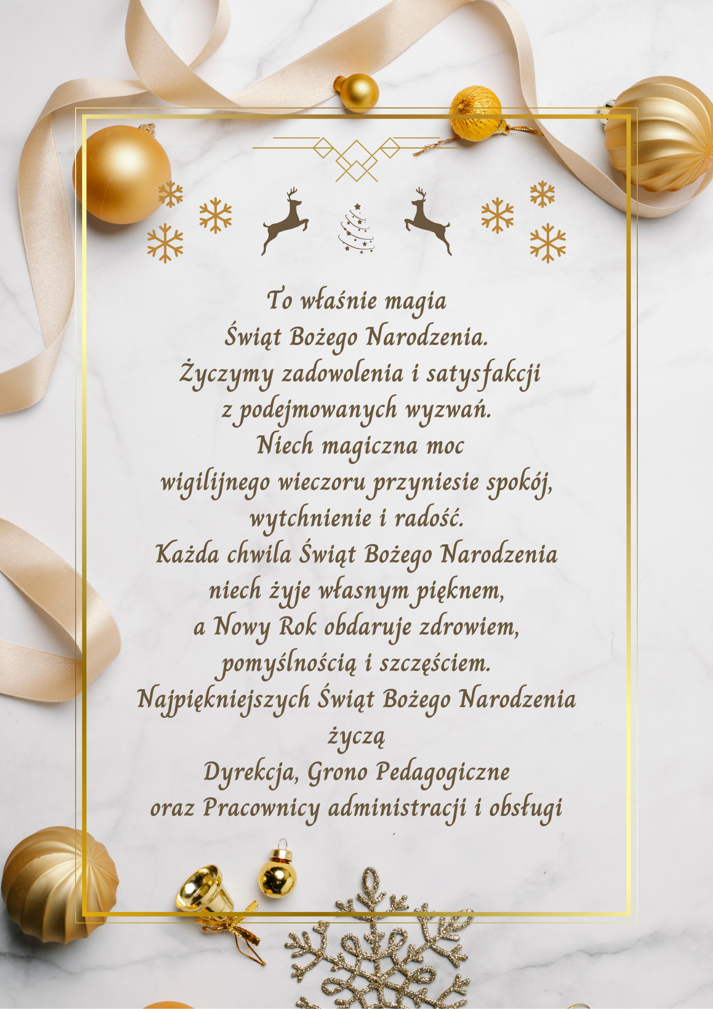 Gold Elegant Ornamental Christmas Poster