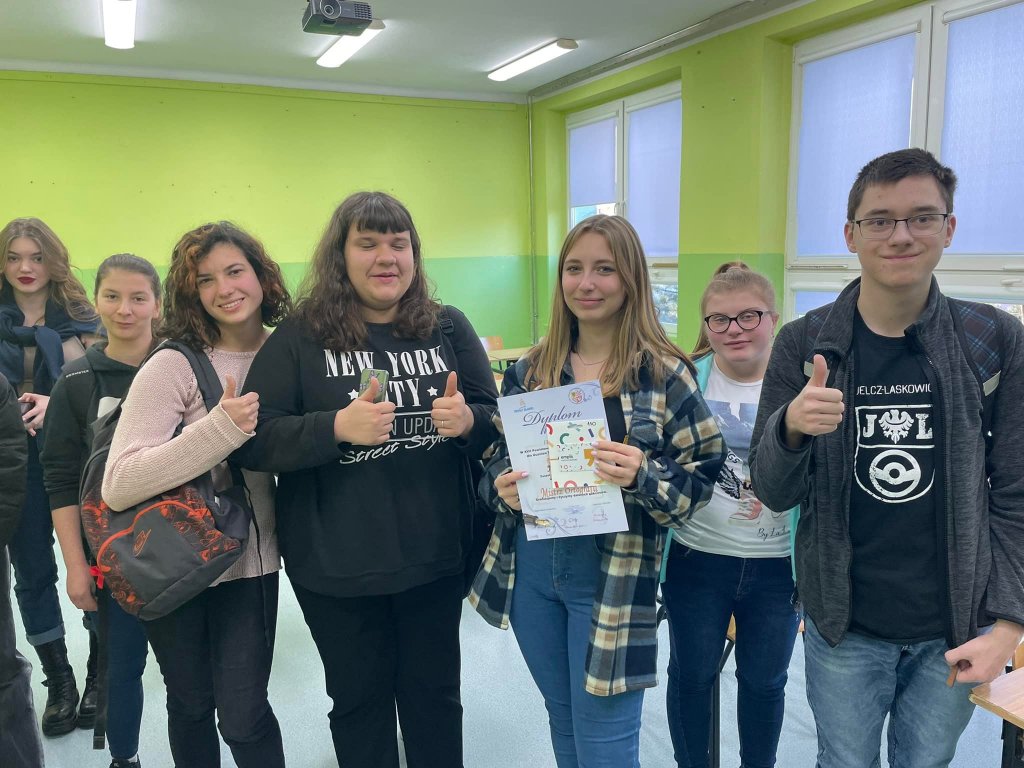 Miniaturka — 2021/2022 - Zespół Szkół im. Jana Kasprowicza w czołówce szkół oławskich w powiatowym konkursie ortograficznym!